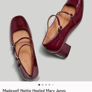 Madewell Burgundy Heeled Mary Janes